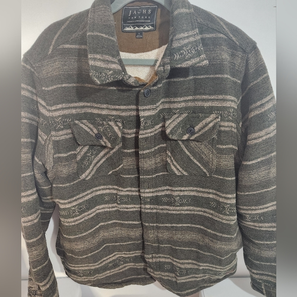 Jachs Quilted sherpa lined wool outerwear jacket, Size large - Picture 13 of 13